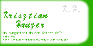 krisztian hauzer business card